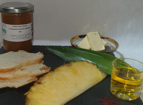 La Ferme du Montet - Confiture Extra d'Ananas Rhum Safran - 220g