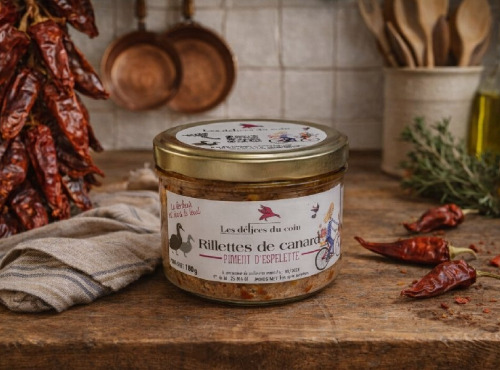 La Maison du Charolais - Rillettes de canard au piment d'Espelette 180g
