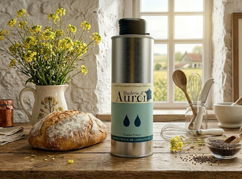 Huilerie d'Auron - Huile vierge de cameline BIO - Origine France - 0,25L