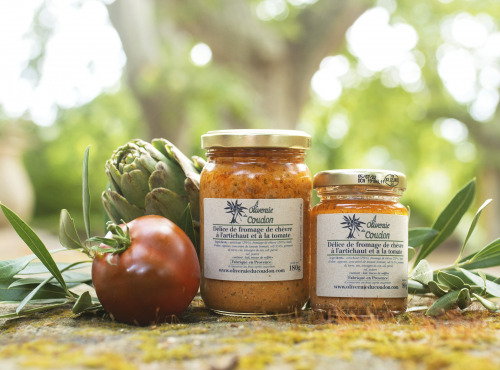 L'OLIVERAIE DU COUDON - [Précommande] DÉLICE DE FROMAGE DE CHÈVRE, ARTICHAUT ET TOMATES 80 G
