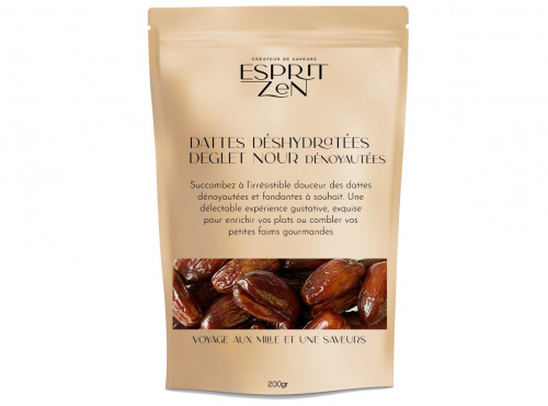 Esprit Zen - Dattes Déshydratées Dénoyautées DEGLET NOUR - Sachet de 200g