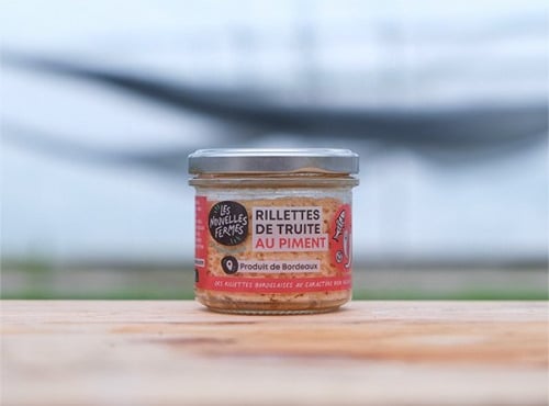 Les Nouvelles Fermes - Rillettes de truite au piment d'Espelette 12x90g