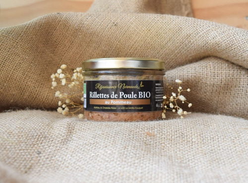Dégustonfoin - Rillettes de poule BIO au pommeau 100g– Réjouissance Normande