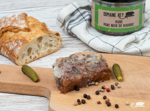 Domaine REY-Marie et Nicolas REY - Hure de Porc Noir de Bigorre - sans nitrite, sans conservateur, sans additif chimique
