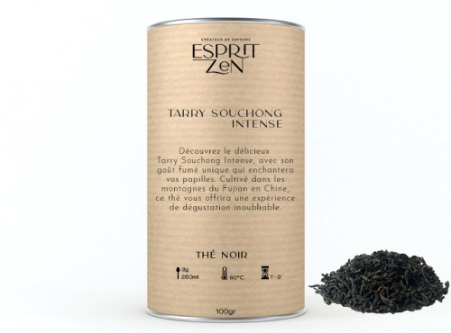 Esprit Zen - Thé Noir " Tarry Souchong " Intense - Fumé- Boite de 100g