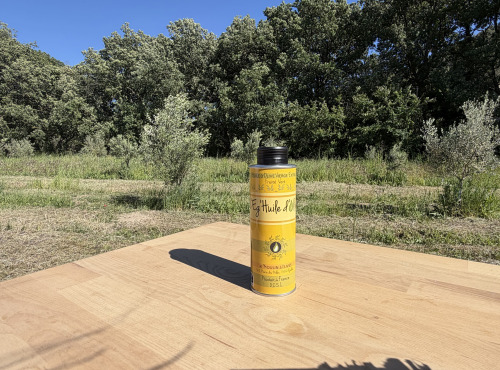 Le Moulin à Olives d’Éguilles - Huile d'Olive Fruité Vert - Cuvée Familiale - Bidon 250 mL