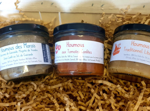 Ferme du Bois de Boulle - Les Veggies : Houmous traditionnel Libanais, Houmous Salsa et Houmous des Marais Salants