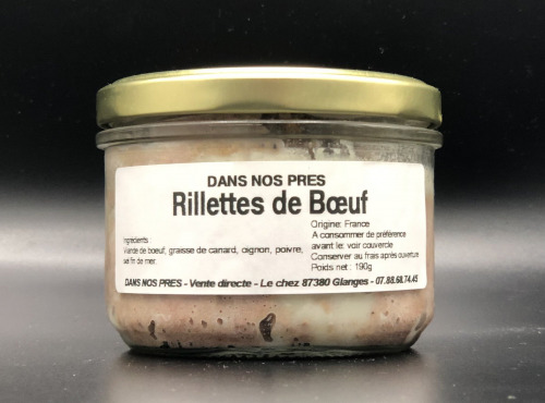 Dans nos Prés - Rillettes de bœuf 190g