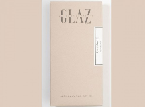 Glaz la chocolaterie de la presqu’île - [Précommande] Tablette chocolat Blanc Vanille 33%