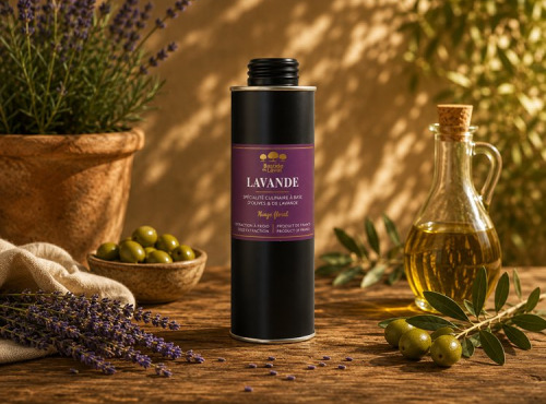 Moulin à huile Bastide du Laval - Huile d'olive Lavande Bidon 25cl