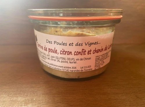 Des Poules et des Vignes à Bourgueil - Terrine de poule , citron confit et chenin de Loire