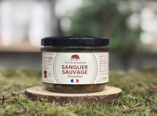 Venandi Sauvage par Nature - Terrine Sanglier Sauvage Français aux Noisettes - 12x180g