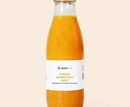 Omie - Velouté carottes coco curry bio - carottes françaises issues d'une filière équitable - 75 cl