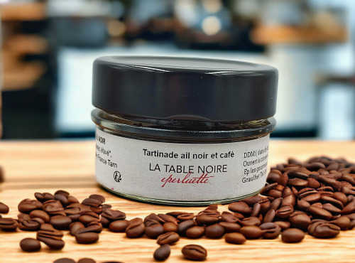 La table noire Eperluette - Tartinade à l'ail noir et café 50g