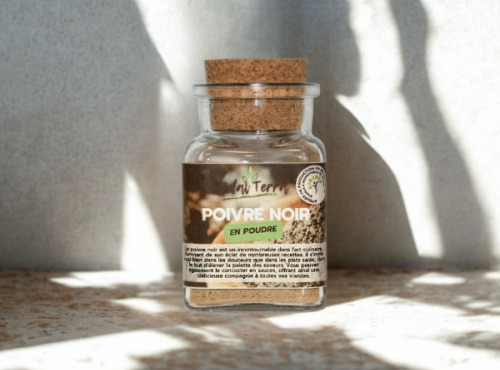 Adal Terra - Epices - Poivre Noir Bio (en poudre) 60G