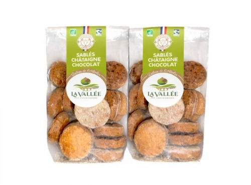 La vallée des chataigniers - Lot d'un sachet de sablé au sucre et au chocolat