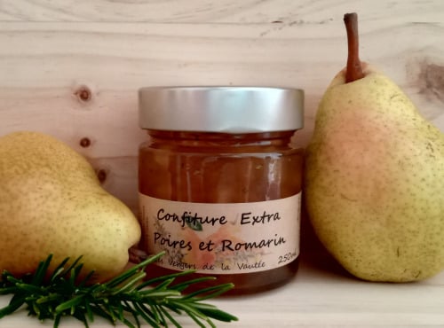 Les Vergers de la Vautée - Confiture Extra Poires & Romarin