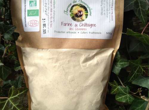 Ferme de Sauveplane - Farine de châtaigne des Cévénnes Bio, AOC et fumée - 250gr