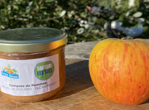 Ferme Sinsac - Compote de pommes du jardin maison 200 grs