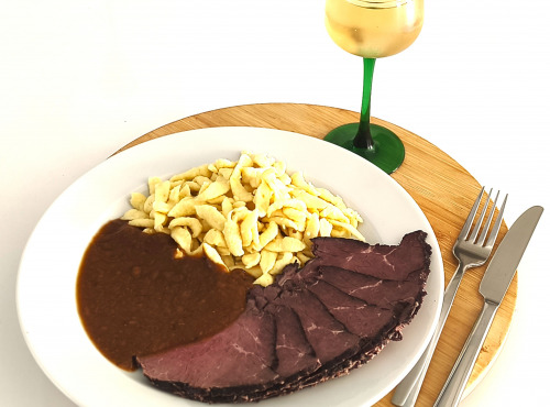 Traiteur Gourmet d'Alsace - Rosbeef de Bœuf et sa sauce au Vin Rouge réduite 350Gr