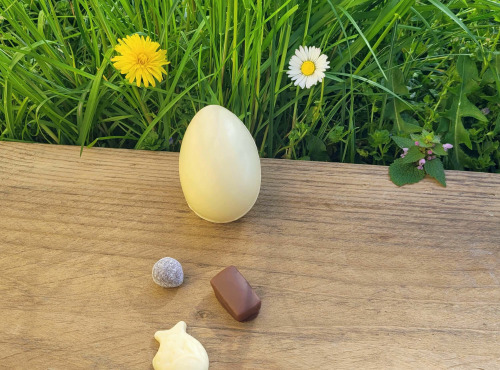 Basile et Téa - Œuf en chocolat Blanc 36% de Pâques 50g
