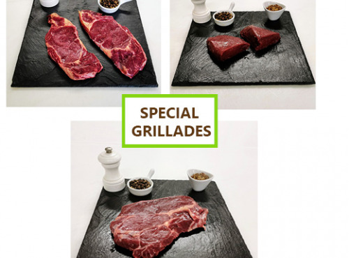 Bisons d'Auvergne - Colis Barbecue Grillades de Bison: entrecôtes, basse-côtes et pavés (2kg)