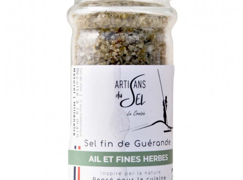 Artisans du Sel - Sel fin de Guérande à l’Ail et Fines Herbes – Moulin Rechargeable – Artisans du Sel