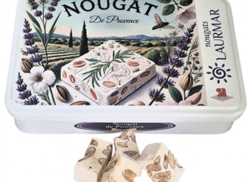 Nougats Laurmar - Boite métal dominos nougat tradition de Provence