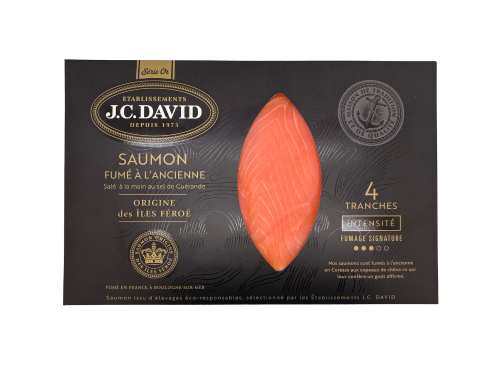 Etablissements JC David - Saumon Iles Feroe fumage SIGNATURE - 4 Tranches x 6