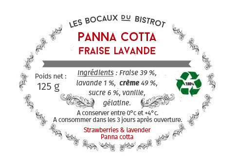 Les Bocaux du Bistrot - (Lot de 2) Panna cotta fraise, lavande