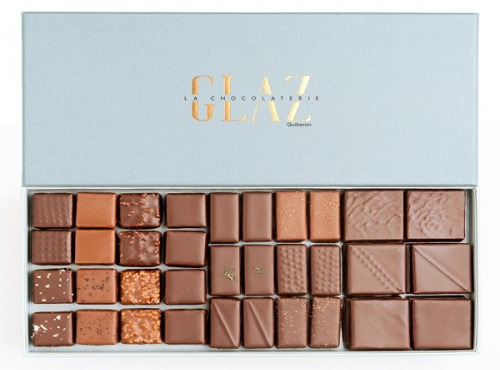 Glaz la chocolaterie de la presqu’île - [Précommande] Coffret Houat ganaches et pralinés noir