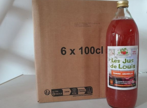 Le Domaine du Framboisier - Les Jus de Louis Pomme/Groseille 100% Pur Jus 6x1L