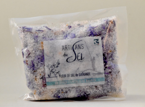 Artisans du Sel - Fleur de Sel de Guérande au citron et pétales de Bleuets