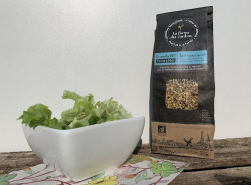 Ferme des Jardins - Granola Bio Salé Terre Et Mer : Noisette, Graines Et Laitue De Mer De Roscoff 6x350g