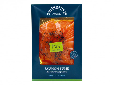 Maison Matthieu - Saumon Fumé Au Poivre Timut Tranché - 500g