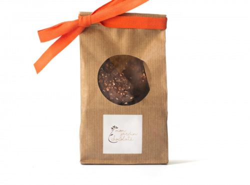 Mon jardin chocolaté - Plaques chocolat noir, chocolat au lait et noisettes