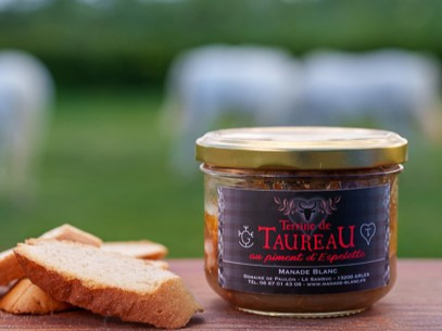 Manade Blanc - Terrine de taureau Piment d'Espelette 170g