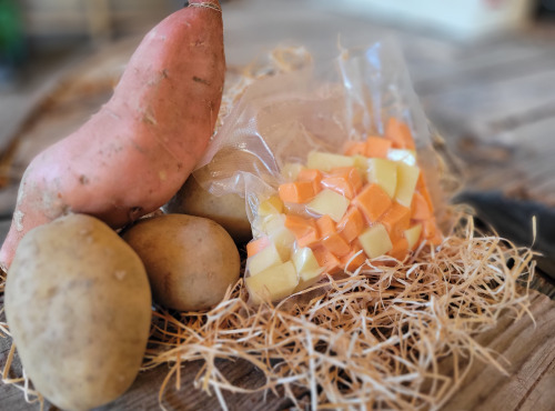 Les Jardins de Gérard - Mélange de pomme de terre et patate douce sous-vide (cube) 500g