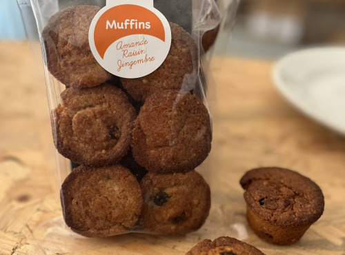 Les amandes et olives du Mont Bouquet - Muffins Raisins-Gingembre