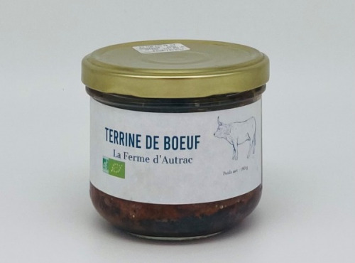 La Ferme d'Autrac - Terrine de Bœuf BIO 180gr, 100% bœuf