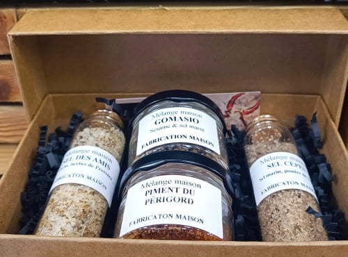 Piments et Moutardes du Périgord - Coffret 2 mélanges d'épices et 2 sels aromatisés
