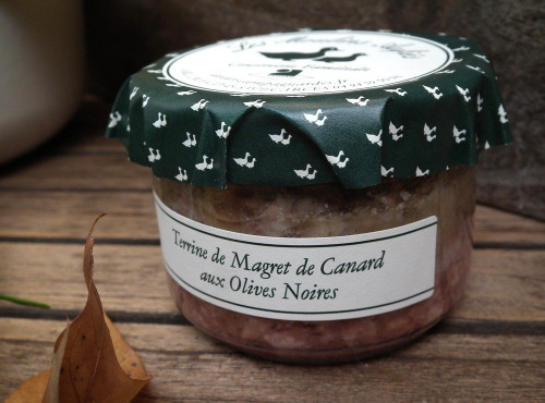Les Moulins Aufiés - Terrine de magret de canard  aux olives noires 180g
