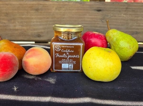 Le verger bio de Quinsac - Confiture de fruits jaunes 330gr BIO