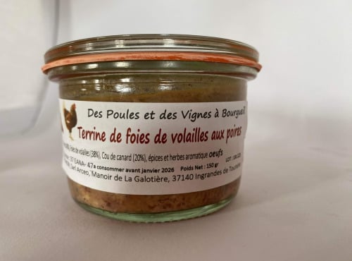 Des Poules et des Vignes à Bourgueil - Terrine De Foie De Volailles Aux Poires