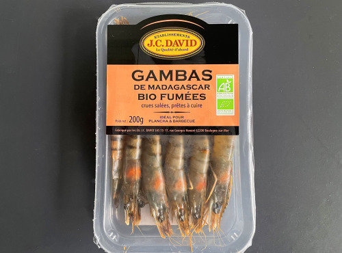 Etablissements JC David - Gambas de Madagascar BIO fumées 200g