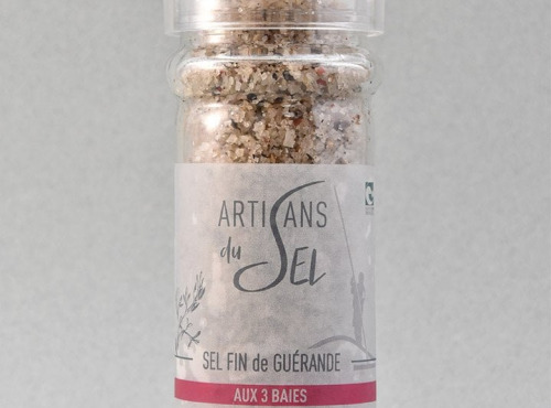 Artisans du Sel - Moulin à Sel au Poivre 3 Baies 80g x 9