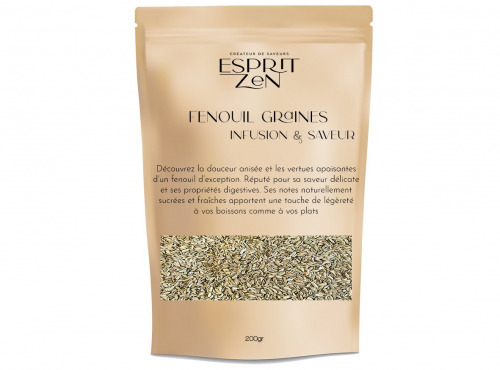 Esprit Zen - Fenouil Graines - Infusion - Sachet  refermable 200g