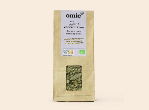 Omie - Tisane concentration - Romarin, thym et menthe poivrée - 45 g