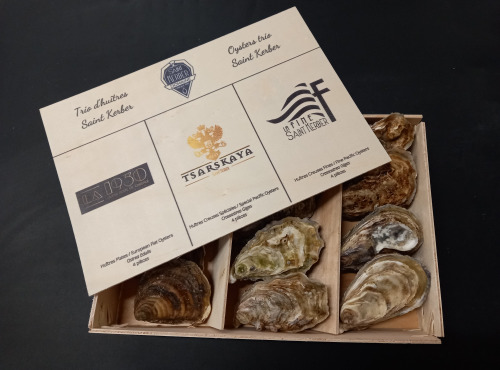 Saint Kerber - Cancale - Huîtres - Le Trio St kerber 12 pieces (Fines saint Kerber + Tsarskaya + Plates 1930)