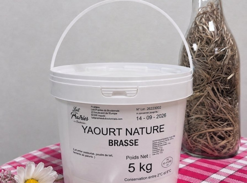 Lait Prairies du Boulonnais - Yaourt Nature Brassé - 5kg